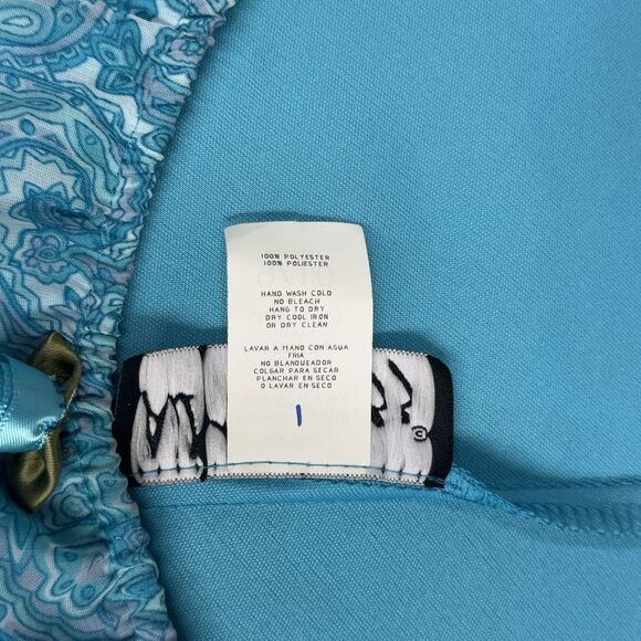 All That Jazz Dress Womens 8 Blue White Paisley Babydoll Boho Fairy Peasant Y2K - Picture 9 of 10